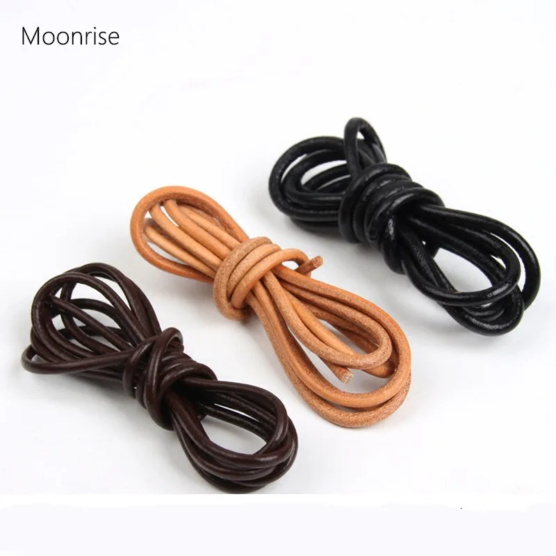 

3M Multi-size Round Leather Cords Rope String Cord For Jewelry Making Bracelet Necklace Beading DIY Jewelry Accessories HK015