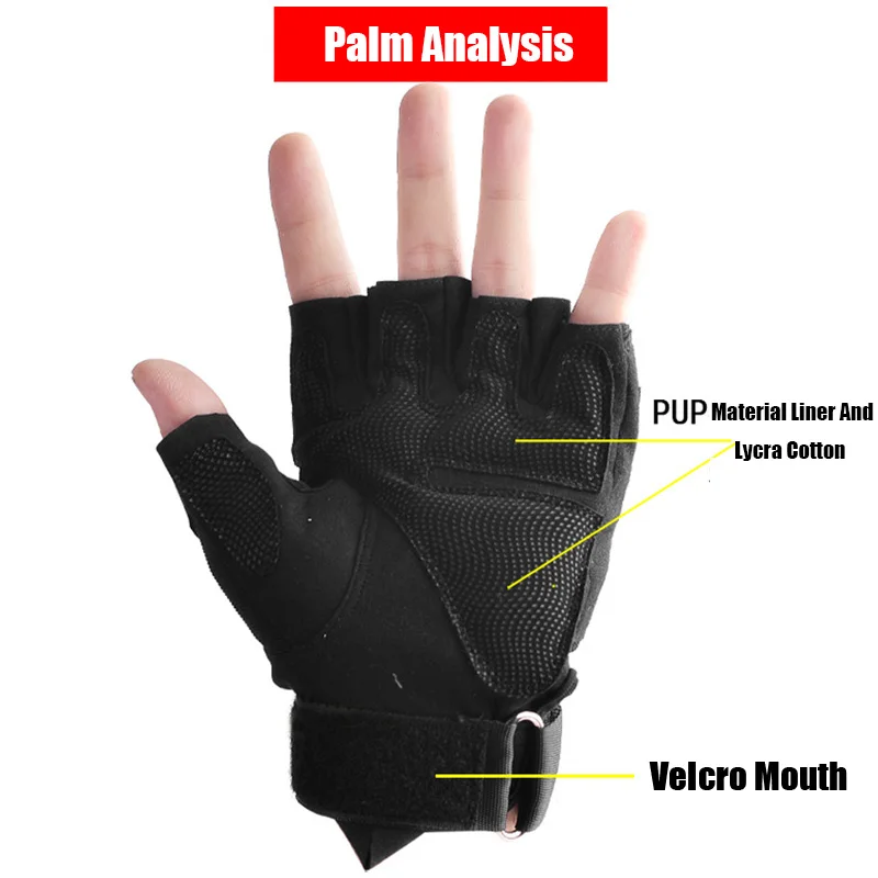 Спортивные, для фитнеса, тактические перчатки с полупальцами, спецназ, боевые, для велосипеда, армейские перчатки, для альпинизма, военная, для езды на велосипеде