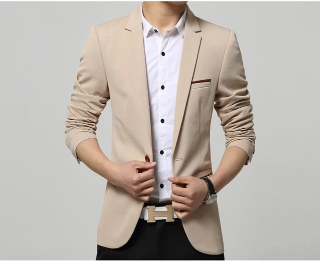 Fashion Spring Autumn Male Blazer fashion Young Boy blazer Leisure Jacket Slim Thin Men Coat One