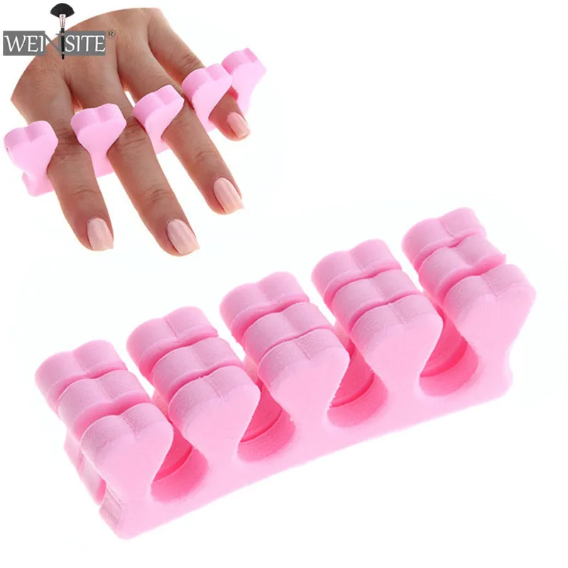

1pcs/10pcs Soft Sponge Finger Toe Separator For Salon Nail Art Pedicure Manicure Tool Pink Color Nail Art Tools for Beauty