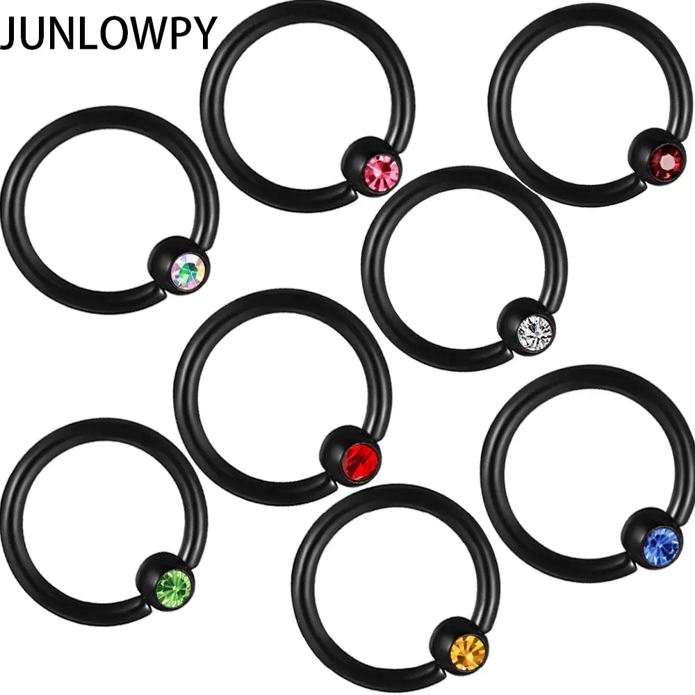 JUNLOWPY Fancy Body Piercing Jewelry Stainless Steel 16G Nose Stud Sexy Tragus Lip Women Men Nose Hoop Ring 200pcs Mix 10 Colors