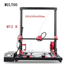 MULTOO MT2 принтер большой размер печати высокое качество точность 500*500*600 металлический одиночный двойной 3d принтер точный шариковый винт