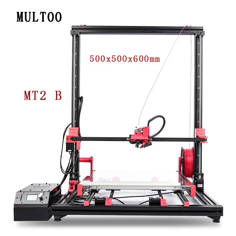 cheap MULTOO MT2 Printer Large Printing Size High Quality Precision 500*500*600 Full Metal Single Dual 3D Printer Precise Ball screw