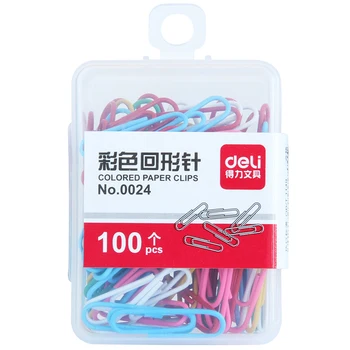 

12 set/Lot 3# rainbow color paper clip Mini metal page clamp memo clips marker Binding Stationery office School supplies F637