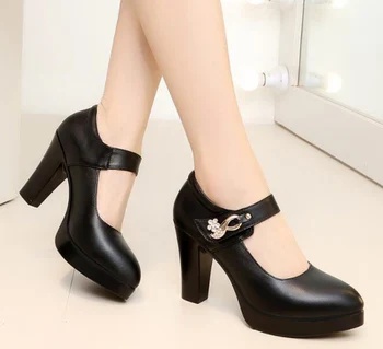 

Elegant Gorgeous Slim Model Cheongsam Show Waterproof Platform Single Shoes One Button Debut Catwalk High Heels Women's Shoes