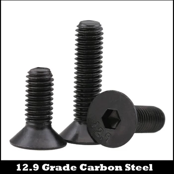 

M6 M6*8/10/12/16 M6x8/10/12/16 12.9 Grade Black Carbon Steel DIN7991 Flat CSK Countersunk Head Inner Hex Hexagon Socket Screw