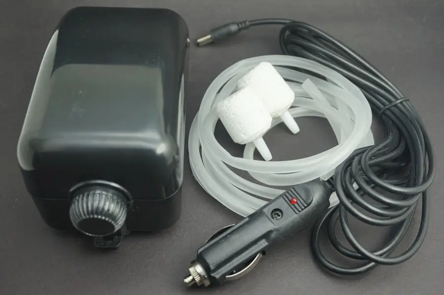 12V Car Charger Cable 4.5W Aqua Air Pump Air Oxygen Fountain Fish Tank