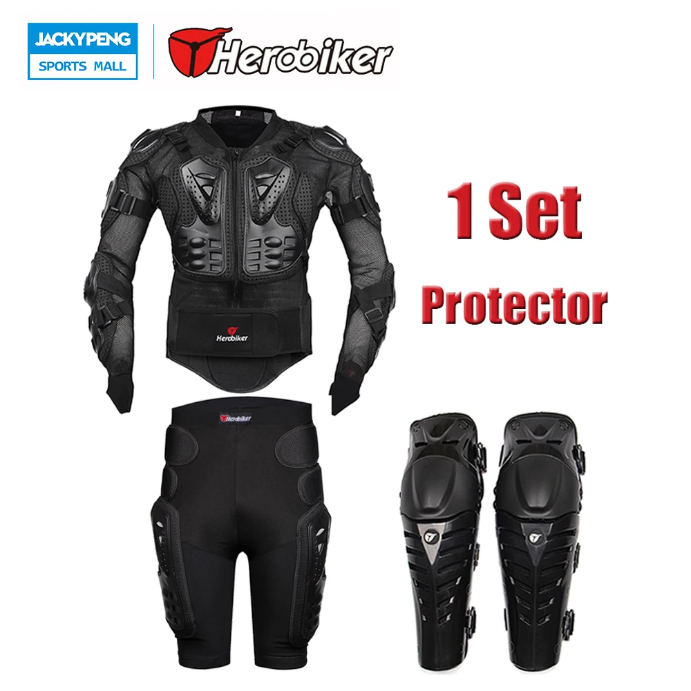 Motorcycle Body Protection Racing Back Support Full Body Protect Jacket + Protective Gear Shorts + Motorbike Knee Pads Protector Motorcycle Body Protection Racing Back Support Full Body Protect Jacket + Protective Gear Shorts + Motorbike Knee Pads Protector