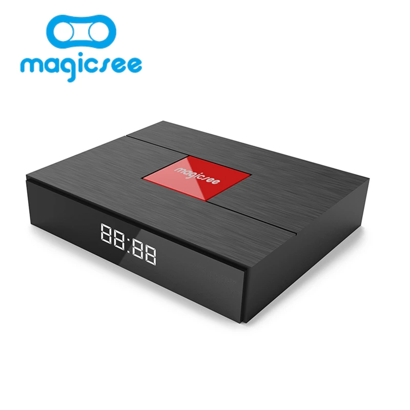 Magicsee C400 плюс Amlogic S912 Восьмиядерный ТВ коробка 3 + 32 ГБ Android 4 К Smart ТВ коробка DVB-S2 DVB-T2 кабель двойной WiFi Smart Media Player