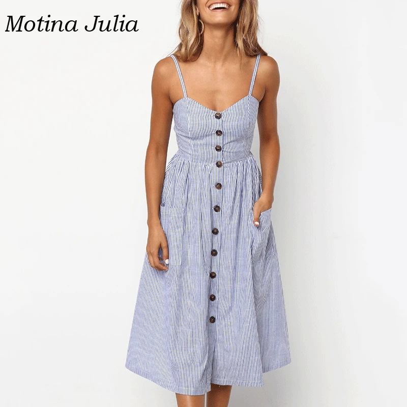 Motina Julia 2019 летнее платье с цветочным принтом женское на пуговицах спереди сарафан