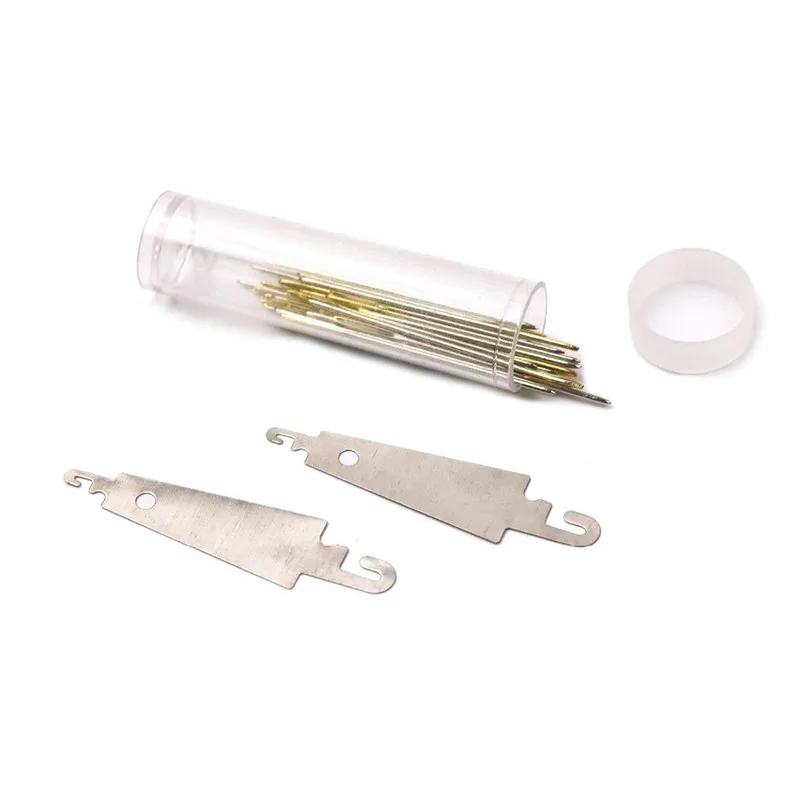 Looen 30pcs Mix Size Large Eye Sewing Needles Cross Stitch Stainless Steel Hand Sewing Needle with Threader Home DIY Sewing Tool (6)
