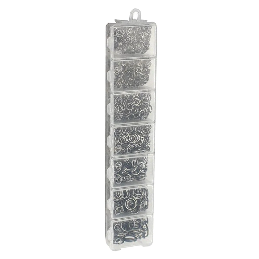 1450 Pieces 3/4/5/6/7/8/10mm DIY Jewelry Findings Single Loop Round Open Jump Rings Findings Accessories