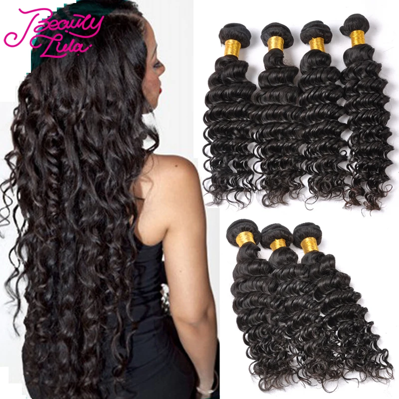 Brazilian Deep Wave Virgin Hair 3Pcs Lot Brazilian Deep Wave 100%