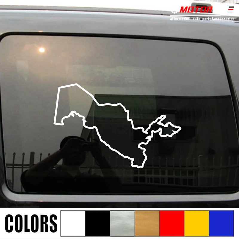

Uzbekistan Map outline Uzbek Decal Sticker Car Vinyl pick size color