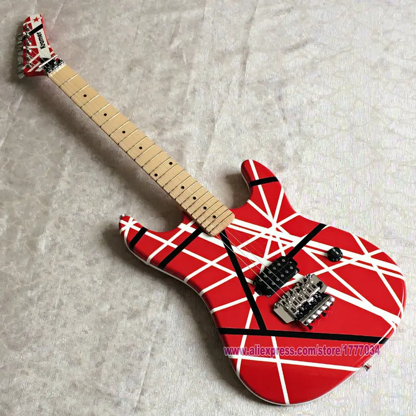 

Free Shipping Chinese Factory Quality Guitar Musical Instruments Chrome Hardware Guitarra Kramer Eddie Van Halen Electric Guitar