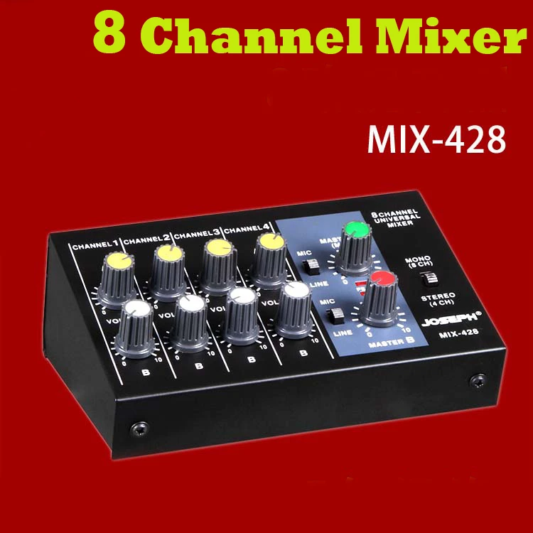 Cheap Professional 8 Channel mini mixer audio For Stage Home Karaoke sound  Mobile phone computer reverb mixer mixing console