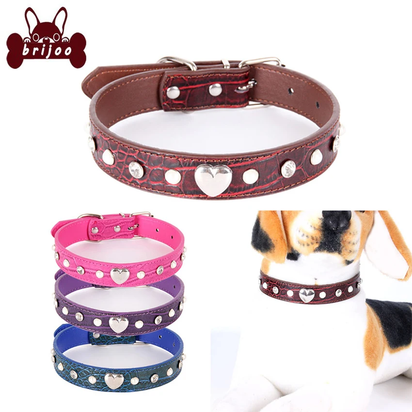 Soft Pet Dog Collars PU Leather Padded for Small Medium Large Dogs Pitbull Bulldog Collar Adjustable Pet Neck Collar for Walking