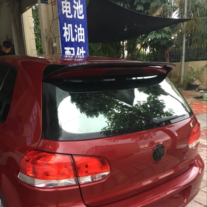 

For Volkswagen VW Golf 6 2010 2011 2012 2013 Hot ABS Plastic Rear Trunk Roof Wing Unpainted Primer Rear Spoiler Car Accessories