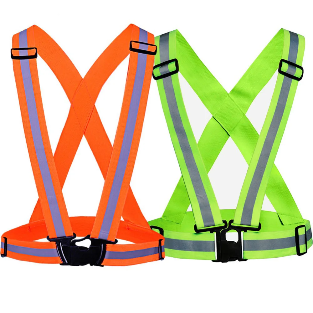 

2018 Hot 360 Degrees High Visibility Safety Vest Reflective Belt Outdoor Cycling Glow Night Running Vest For Sports Vest