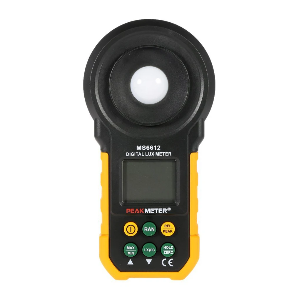 

HHTL-PEAKMETER MS6612 Digital Lux Meter Handheld Multifunction Meter for Light Illuminance Measuring