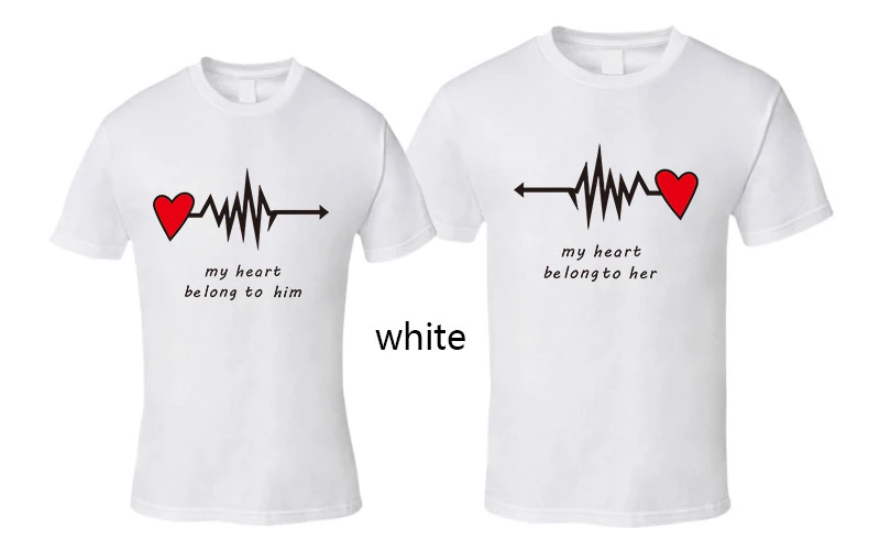 Забавная футболка с сердечком и надписью «umn him her», белые короткие футболки, топы размера плюс для мужчин и женщин, семейная одежда для влюбленных, платья