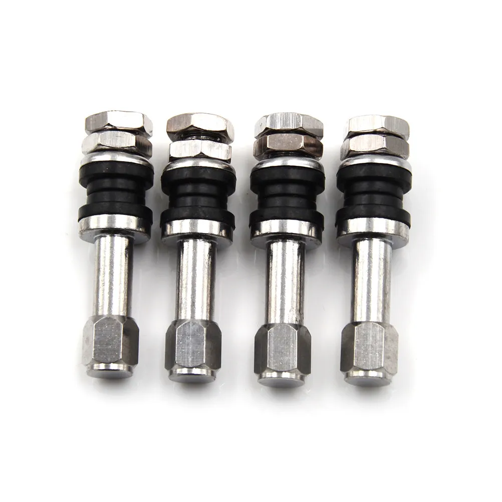 New Stainless Steel TR48E Flush Mount Metal/Chrome Tire Valve Stems