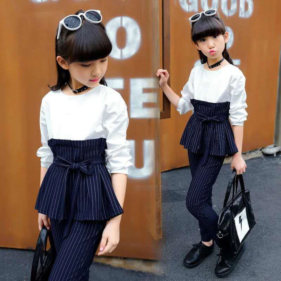 

4-12 Yrs Autumn Clothing Set Girls Clothes Kids Casual Tops+ Pants Kids Tracksuit For Girls Clothing Sets Sport Suit 2019 Spring