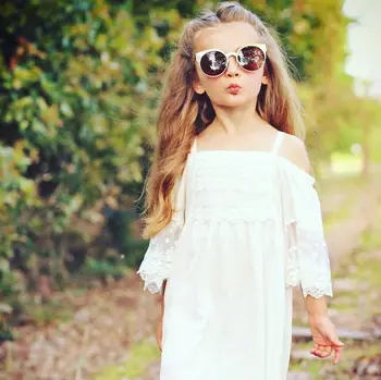 

Toddler Kids Baby Girls Lace Tutu Dress Princess Party Pageant Beach Dresses Off Shoulder Sundress