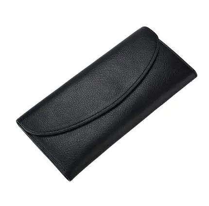 

New genuine cowhide simple Korean version lady hand wallet fashion baggage folding wallet long