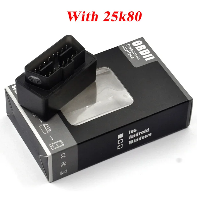 V1.5 Супер Мини ELM327 Bluetooth ELM 327 PIC18F25K80 версия 1,5 OBD2/OBDII для Android Крутящий момент Автомобильный сканер кода - Цвет: black 1.5 with 25K80