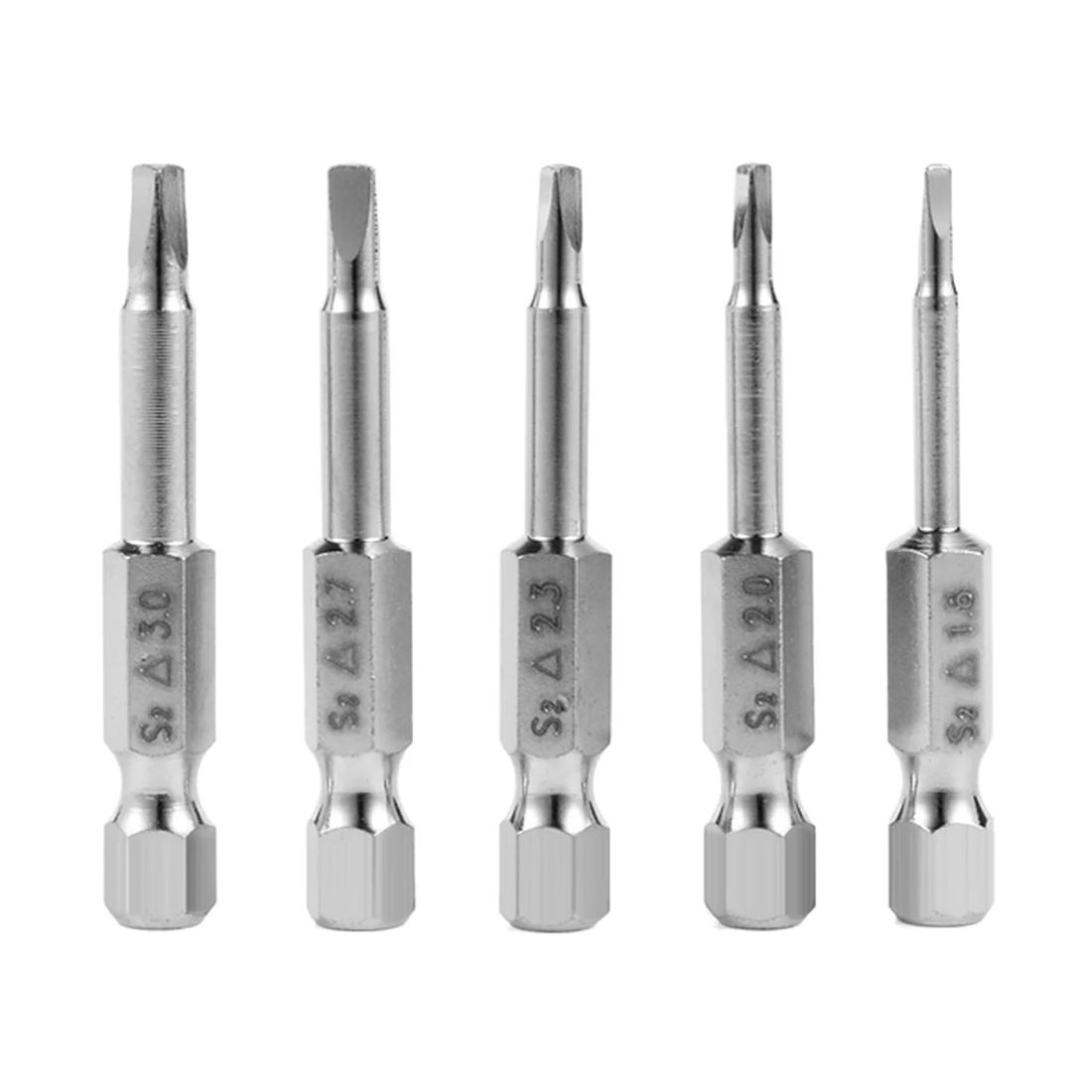 5 X Magnetic 1.8-3mm TRI Wing Security Screwdriver Bits S2 Steel 1/4" Shank Tool
