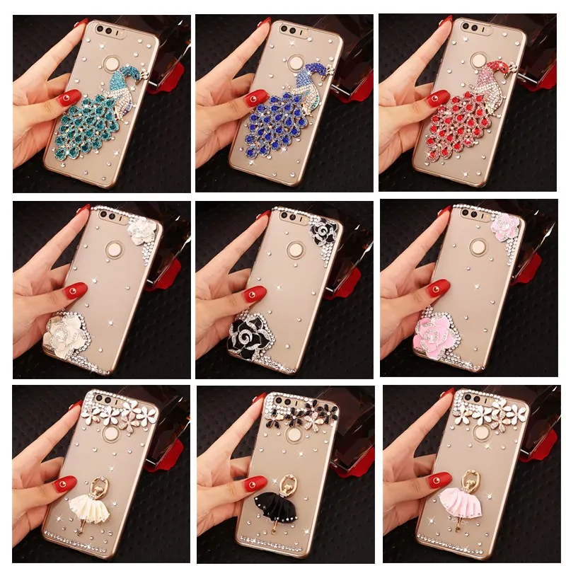 Y5 Y6 Y7 Prime 2018 Bling Diamond phone Cover Case For Huawei Honor 20 10 lite 9X 8A 8C 8X 8S V20 V10 P Smart Z 2019 pro |