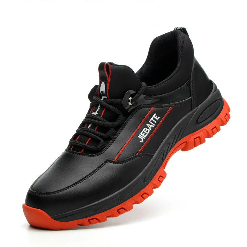 Zapatos de seguridad con punta de acero para hombre, calzado de trabajo con  protección, color negro, para construcción, novedad|Botas de seguridad y de  trabajo| - AliExpress
