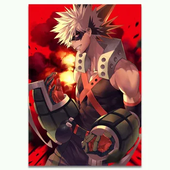 

My Hero Academia Japanese Anime Art Silk Boku No Hero Academia Poster Print Cartoon Decorative Painting Home Decoration
