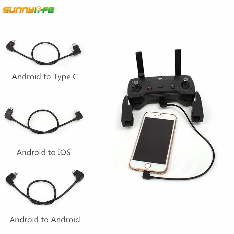 Кабель для передачи данных с разъемом Type c Android Micro USB IOS контроллеров DJI SPARK/MAVIC PRO