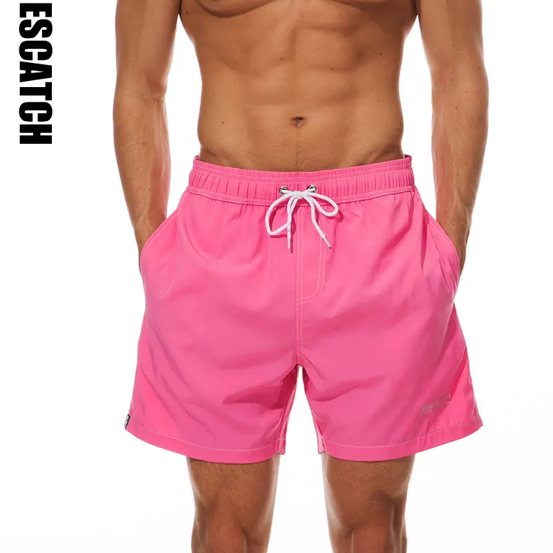 mens hot pink swim trunks