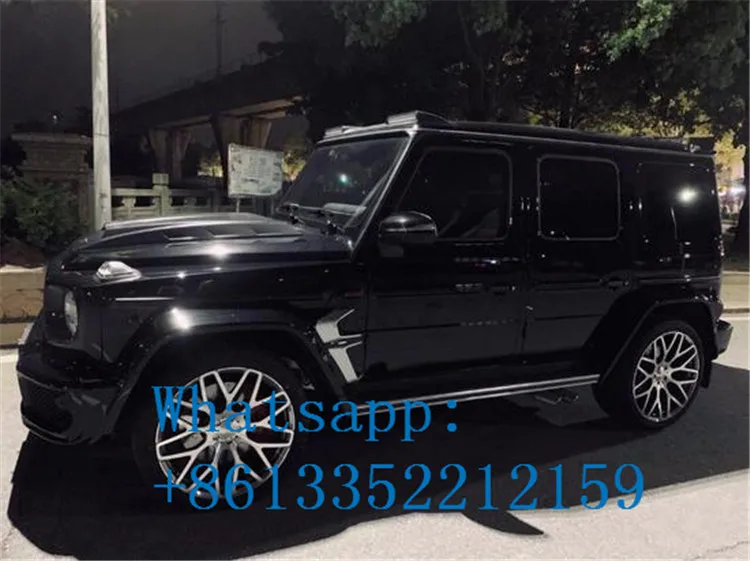 2019 year G class W464 B style carbon fiber roof spoiler for w464 G63 G65 G500 G400 G350 carbon front wing with LED running lights (2)