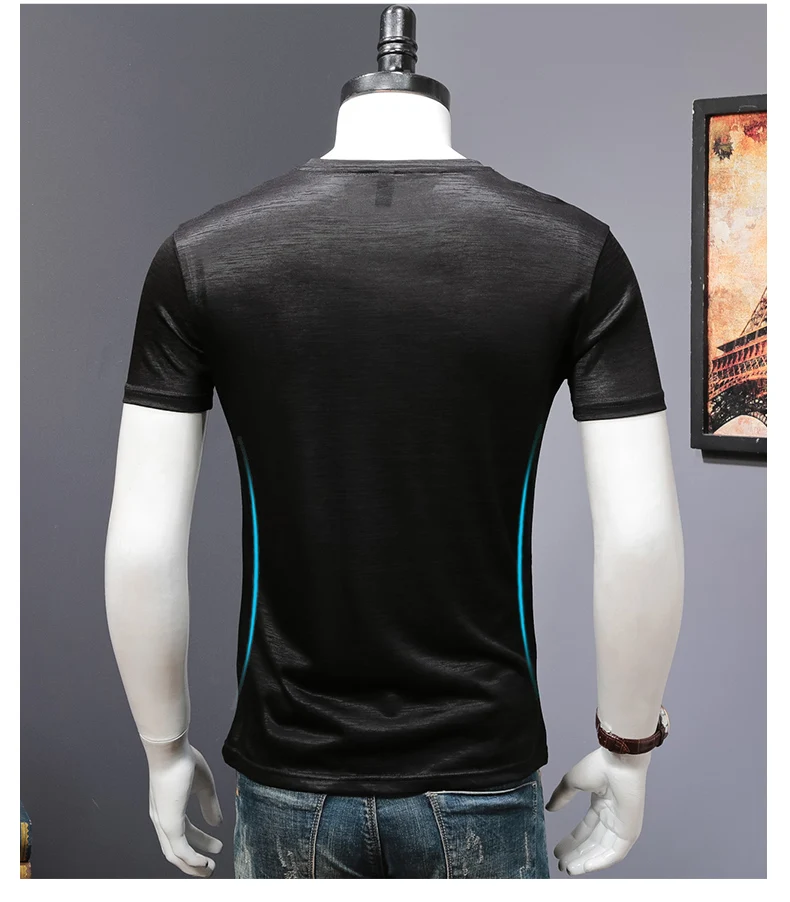 Modal Cool shirt 2018 short sleeve t shirt men fashion brand design Mercerized cotton T-shirt male quality Soft tshirts o-neck (25)