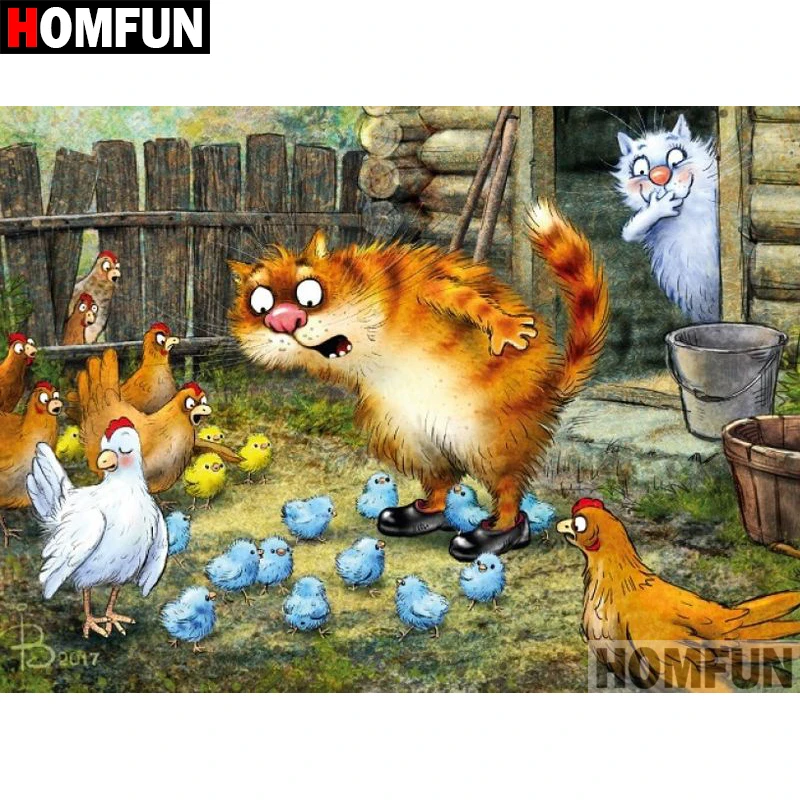 Алмазная 5D картина HOMFUN сделай сам полноразмерная/круглая вышивка крестиком