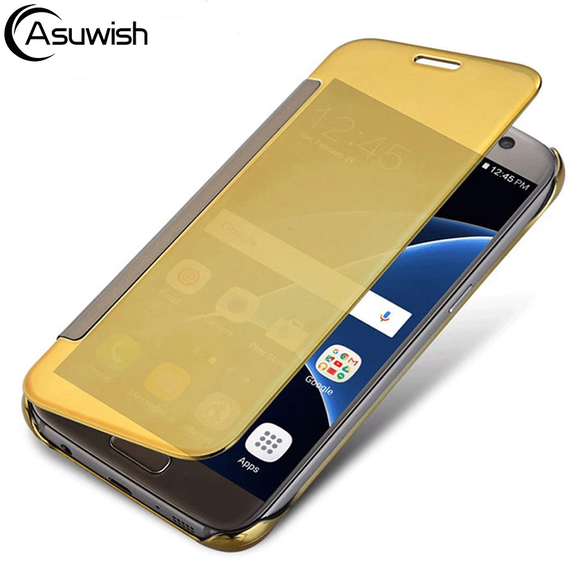 

Case For Samsung Galaxy S7 edge S 7 S7edge SM G930F G930FD G935F G935FD Flip Mirror Cover Phone Case Shockproof Protective Funda