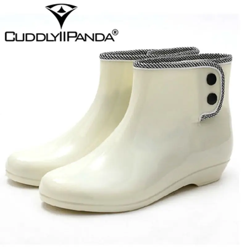 CUDDLYIIPANDA/Новое поступление прозрачные непромокаемые сапоги женские