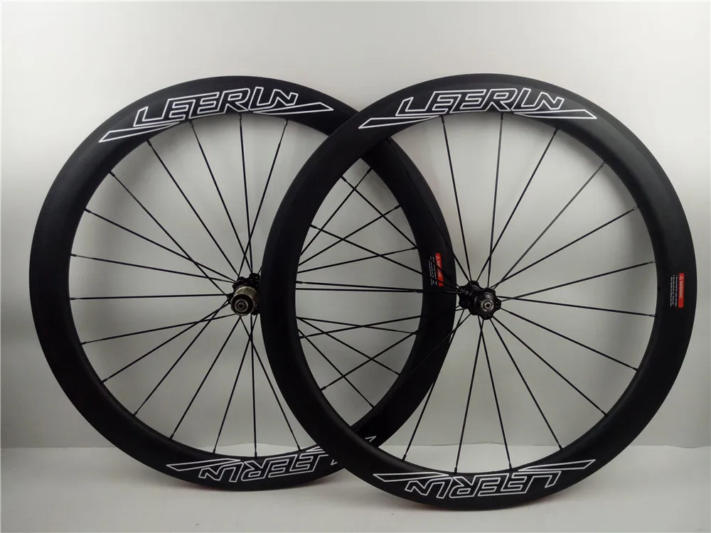 

2019 new LEERUN 700C full carbon 38mm 50mm 60mm rimscarbon road bike rims, 25mm wider carbon rims road clincher wheels 20/24H