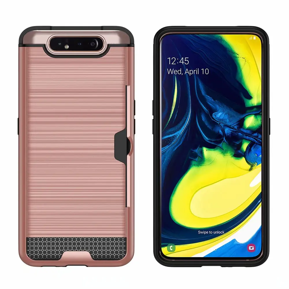 Для samsung Galaxy A90 A80 A50 A30 A20 чехол тонкий держатель для кредитных карт Жесткий PC+ силиконовый чехол-кошелек для samsung A50 чехол
