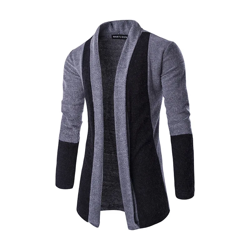 2018 Spring Corea No buttons lapel slim fit Cardigan Men's