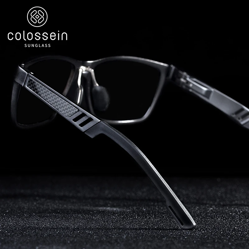 Мужские поляризованные солнцезащитные очки с квадратной оправой от COLOSSEIN, Ретро стиль, UV400