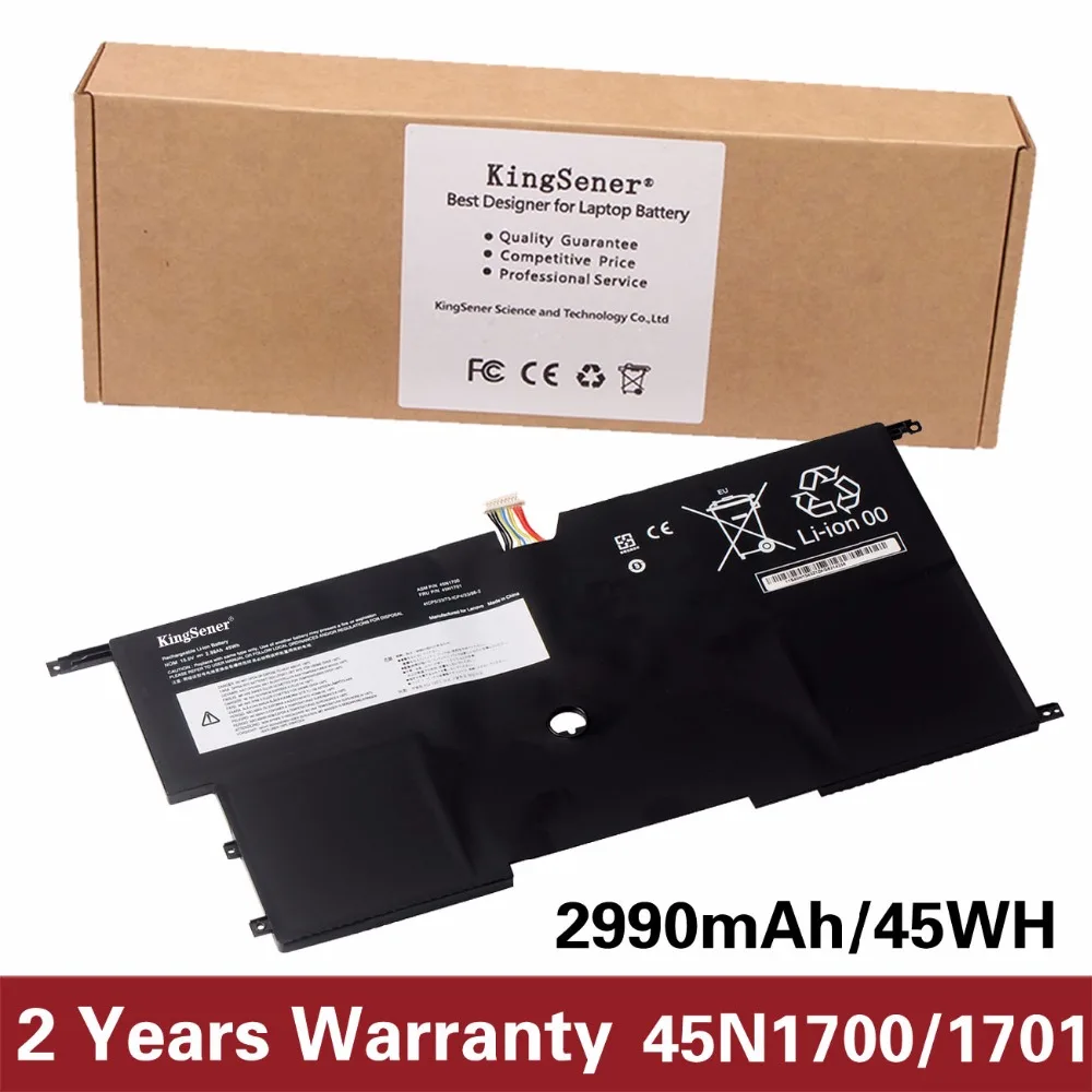 KingSener X1, batería para ordenador portátil, 45N1700 45N1701 45N1702 45N1703 para Lenovo ThinkPad X1 carbono Gen 3 Serie 4ICP5/58/73-2 15 V 45WH - 1