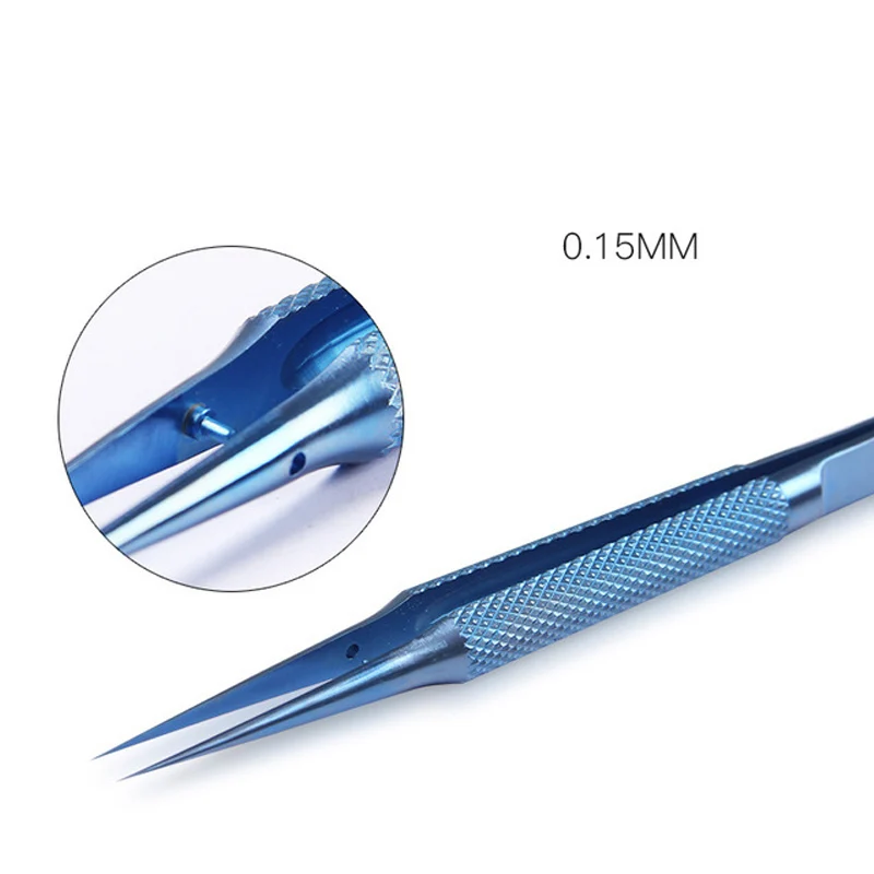 

High Precision 0.15mm Titanium Alloy Tweezers Dedicated for Edge Precise Fingerprint Fly Line Repair