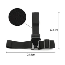 SHOOT Black Elastic Head Strap Mount For GoPro Hero 4 3 5 Session SJCAM SJ4000 SJ5000 Xiaoyi 4K Camera Harness Go Pro Accessory