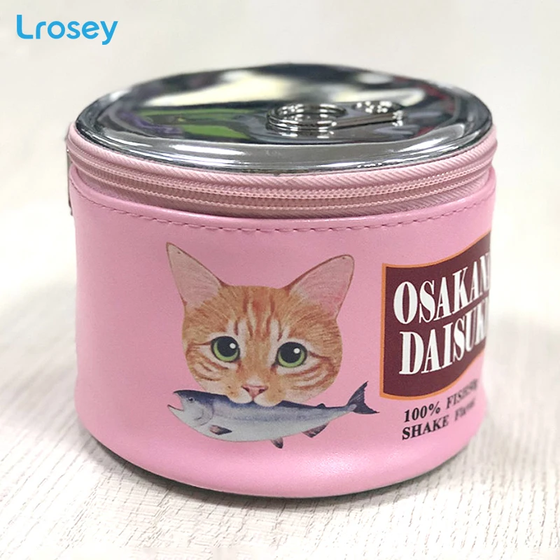 Cat Fish Canned Makeup Organizers Waterproof wash large capacity cosmetic Storage Box New creative ins girls Travel Cosmetic Bag Cat Fish Canned Makeup Organizers Waterproof wash large capacity cosmetic Storage Box New creative ins girls Travel Cosmetic Bag