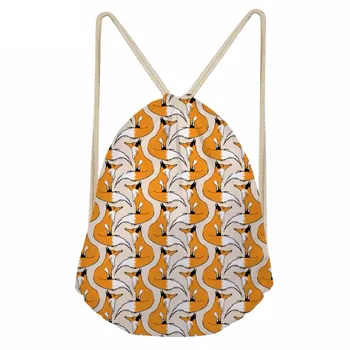 

Students Large Drawstrings Bags Cute 3D Animal Fox Print Boys Girls Backpack Softback Multi-function Kids Sack BagsSumka